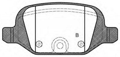 OPEN PARTS bpa072712 -  Комплект тормозных колодок, дисковый тормоз